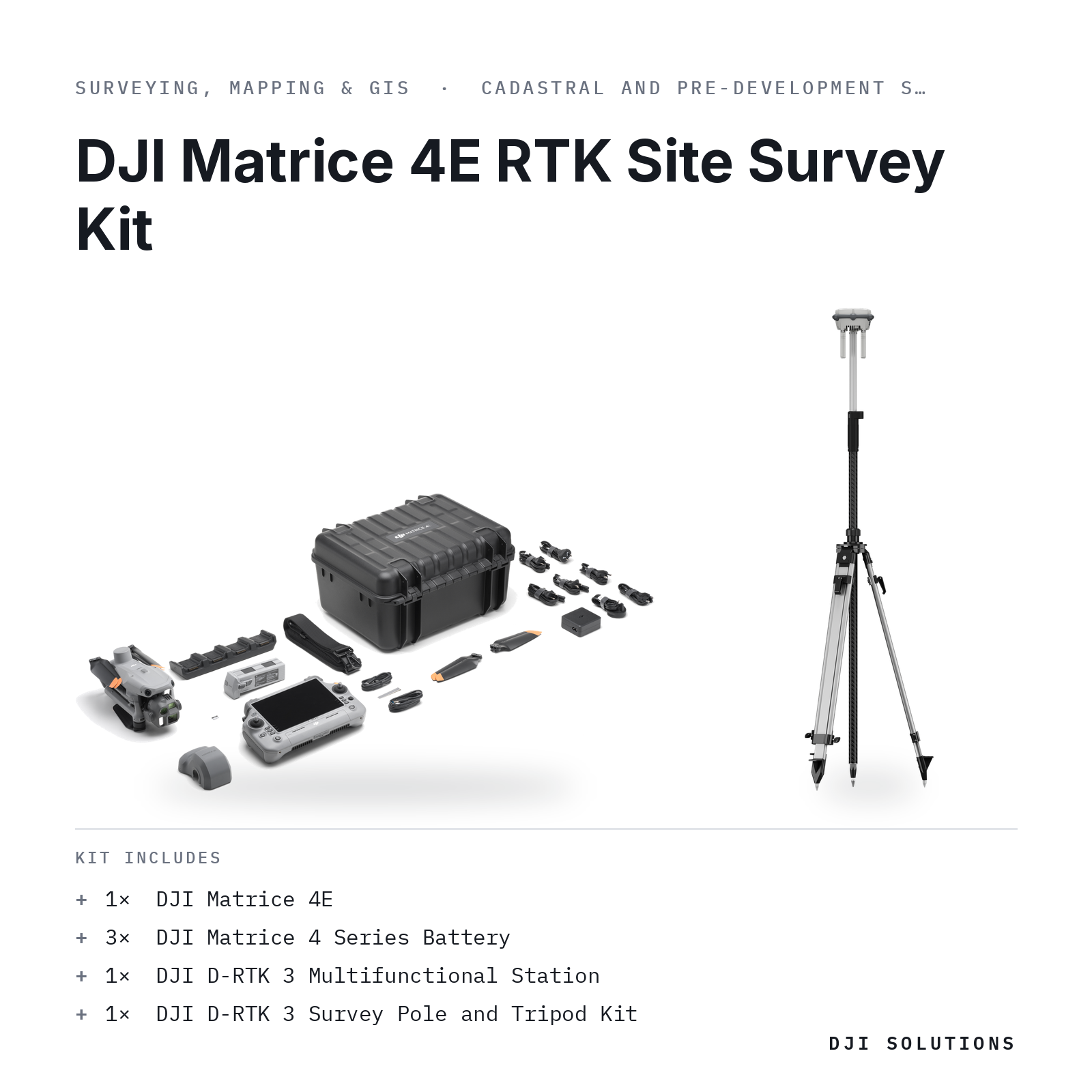 DJI Matrice 4E RTK Site Survey Kit — kit contents graphic
